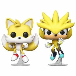 IN STOCK: Funko POP Games: Sonic- 2 Pack Super Tails & Super Silver With Chance Of Hand Painted Protector
