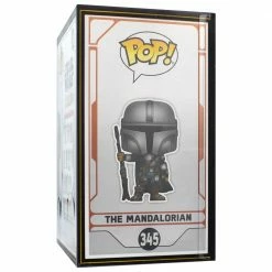 IN STOCK: Funko POP Star Wars: The Mandalorian (Chrome) With Star Wars Sleeve