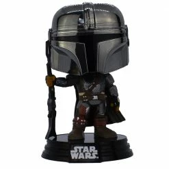 IN STOCK: Funko POP Star Wars: The Mandalorian (Chrome) With Star Wars Sleeve