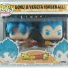 IN STOCK: Funko Pop Animation: DBS– Goku & Vegeta (Baseball) 2 Pack With Pop Protector