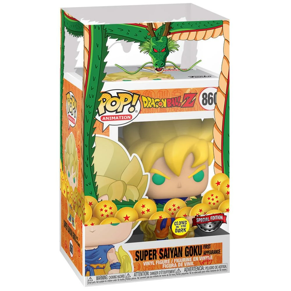 IN STOCK: Funko POP Animation: DBZ S8- SS Goku (GITD) With Free Black Light