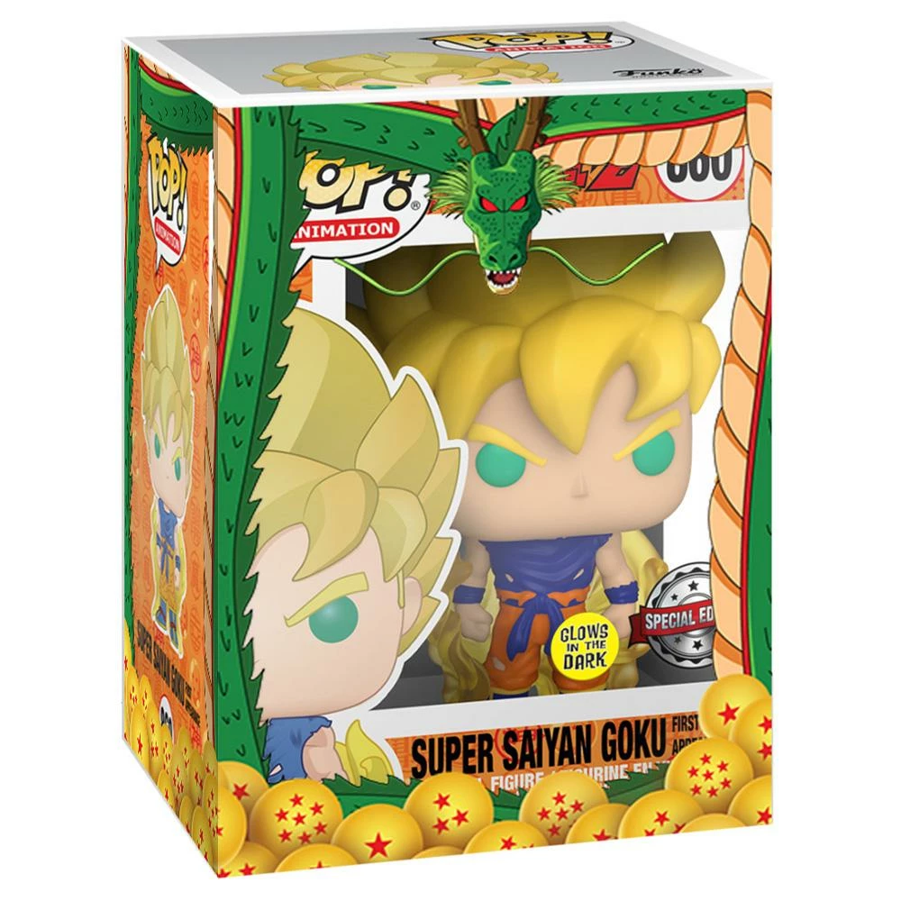 IN STOCK: Funko POP Animation: DBZ S8- SS Goku (GITD) With Free Black Light