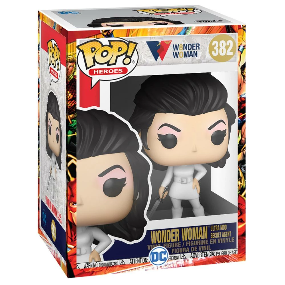 IN STOCK: Funko POP Heroes: WW80th - Wonder Woman (Ultra Mod Secret Agent) With Free DC Sleeve