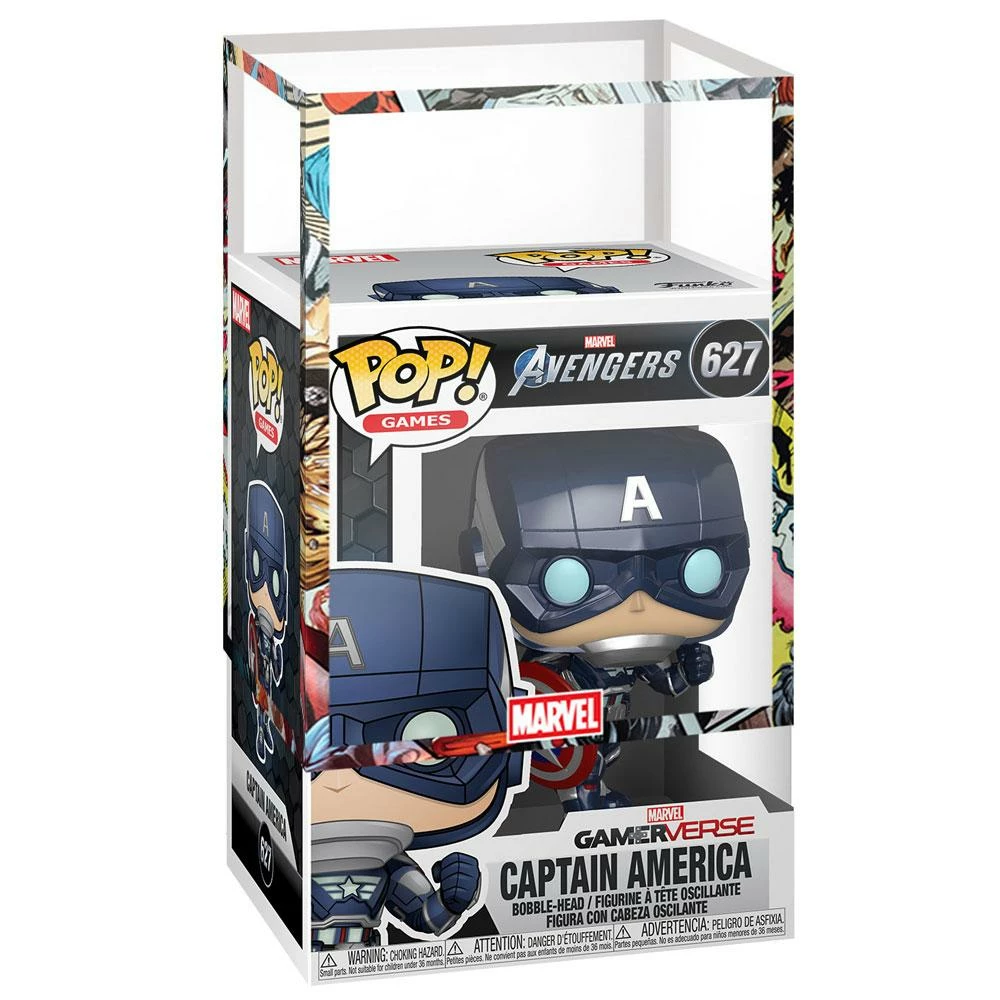 IN STOCK: Funko POP Marvel: Avengers Game - Captain America With PPJoe Marvel Sleeve