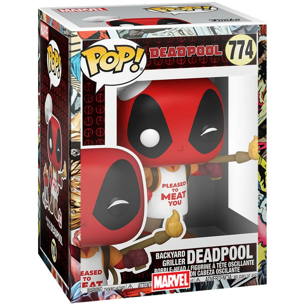 IN STOCK: Funko POP Marvel: Deadpool 30th - Backyard Griller Deadpool With Marvel Sleeve