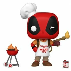IN STOCK: Funko POP Marvel: Deadpool 30th - Backyard Griller Deadpool With Marvel Sleeve