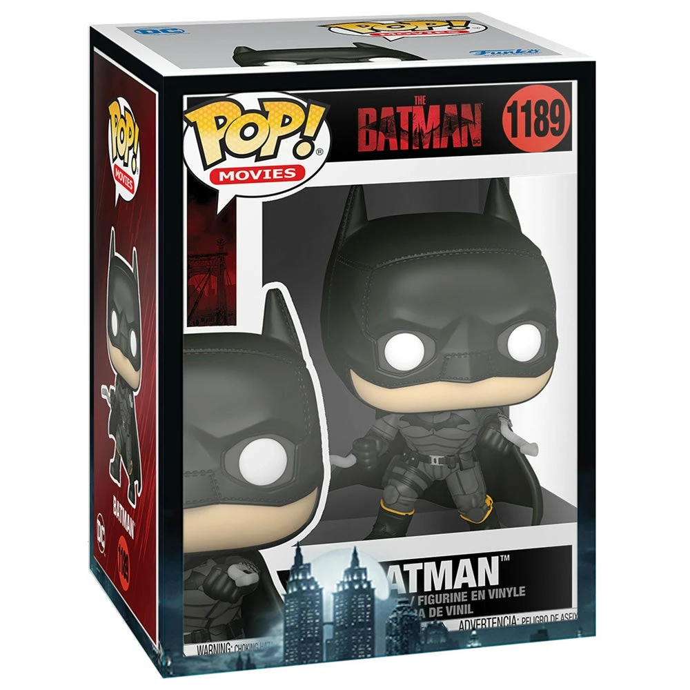 PRE-ORDER: Funko POP Movies: Batman (Action) With Gotham Sleeve / Protector