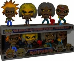 PRE-ORDER: Funko POP Rocks: Iron Maiden - Eddie 4 Pack (Glow In The Dark) With Free Black Light