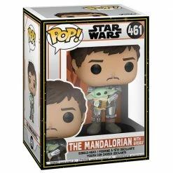 IN STOCK: Funko POP Star Wars: Mandalorian - Mando Holding Child With SW Sleeve