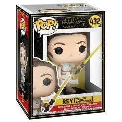 IN STOCK: Funko POP Star Wars: Rey With Yellow Saber With Star Wars Sleeve