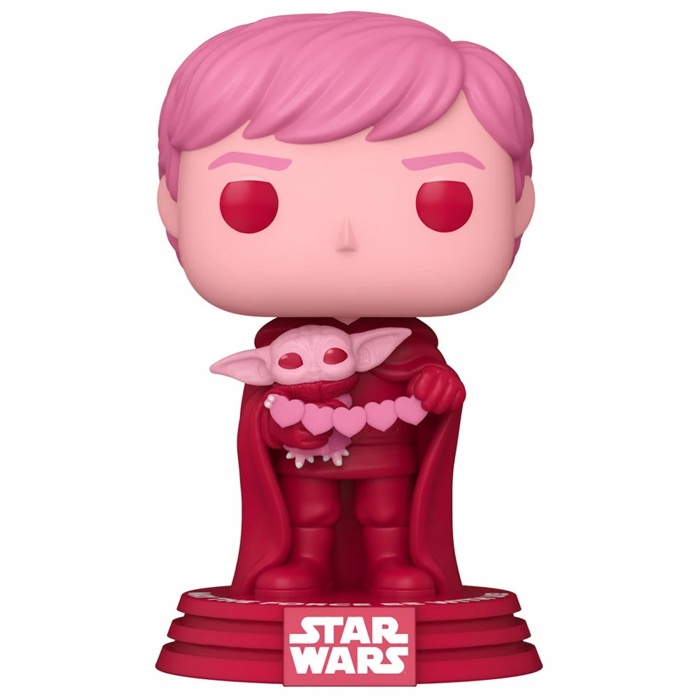 PRE-ORDER: Funko POP Star Wars: Valentines S2 - Luke & Grogu With SW Sleeve / Protector
