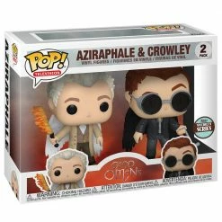 PRE-ORDER: Funko POP TV: Good Omens - 2 Pack Aziraphel & Crowley With Protector
