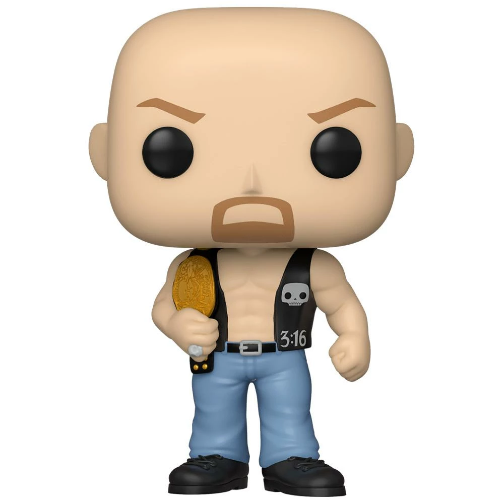 IN STOCK: Funko POP WWE: SC Steve Austin W/Belt With WWE Sleeve