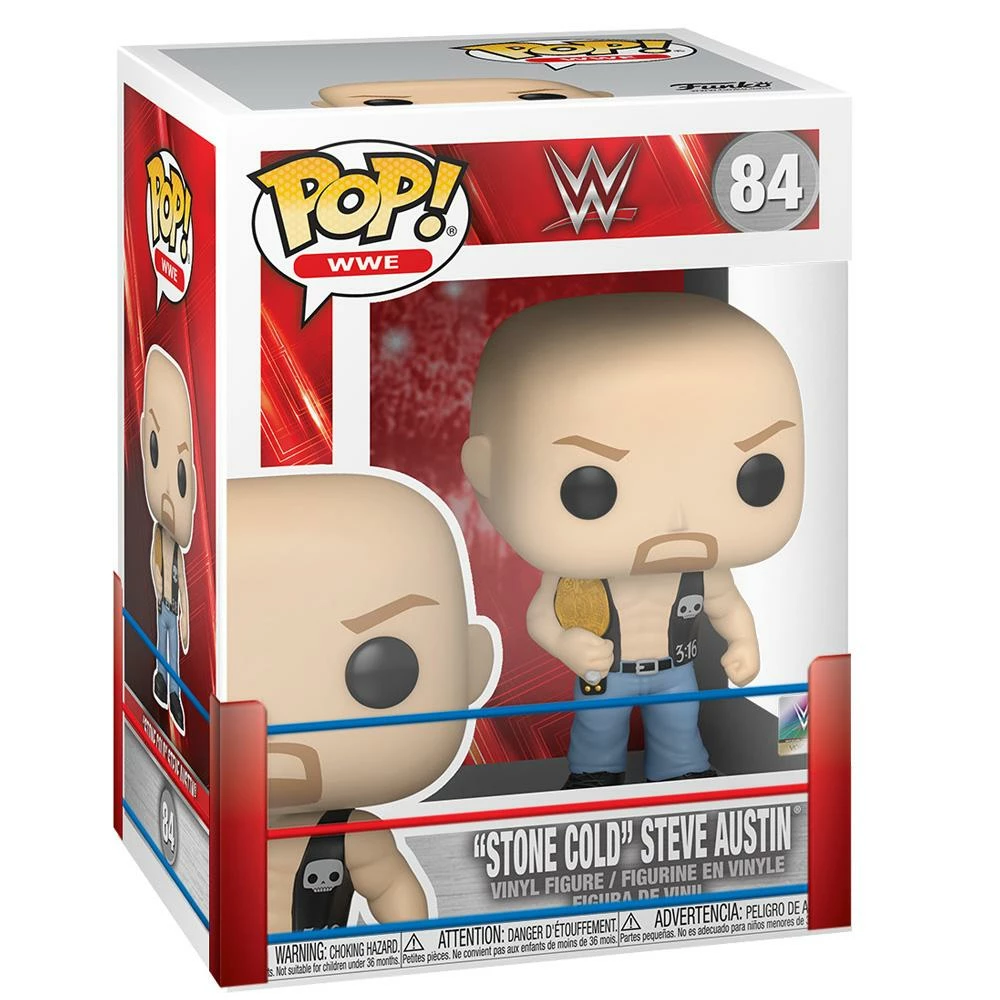 IN STOCK: Funko POP WWE: SC Steve Austin W/Belt With WWE Sleeve