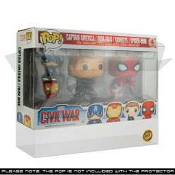 PPJoe Civil War 4 Pack (Key Chain Pack) Pop Protector, Rock Solid Funko Vinyl Protection