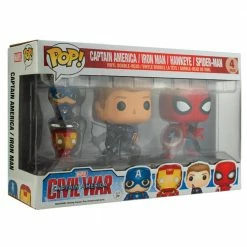 PPJoe Civil War 4 Pack (Key Chain Pack) Pop Protector, Rock Solid Funko Vinyl Protection