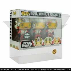 PPJoe Star Wars 3 Pack Biggs/Lobot Pop Protector, Rock Solid Funko Vinyl Protection