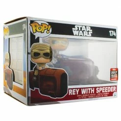 PPJoe Star Wars Rey With Speeder Pop Protector, Rock Solid Funko Vinyl Protection