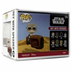 PPJoe Star Wars Rey With Speeder Pop Protector, Rock Solid Funko Vinyl Protection