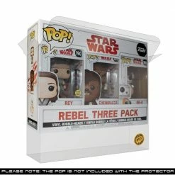 PPJoe Star Wars The Last Jedi Rebel Three Pack Pop Protector, Rock Solid Funko Vinyl Protection